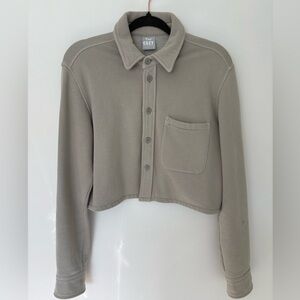 TNA Cozy Light Green Button-Up Shirt. Streetwear. Medium.